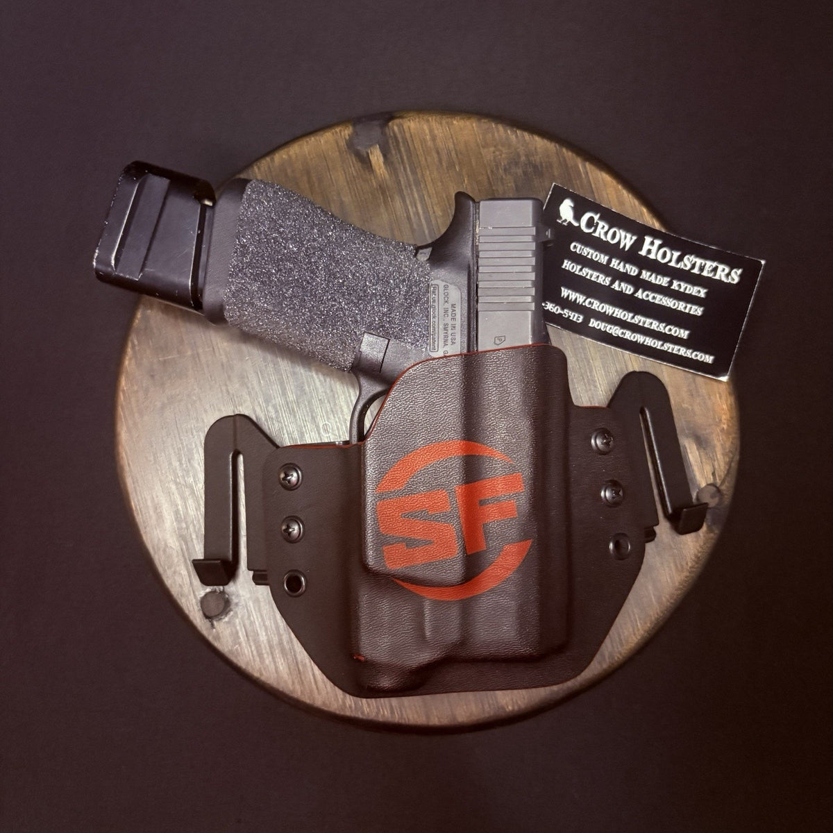 Crow Holsters GLOCK 43X Custom Handmade Surefire Kydex RH OWB Holster USA Made