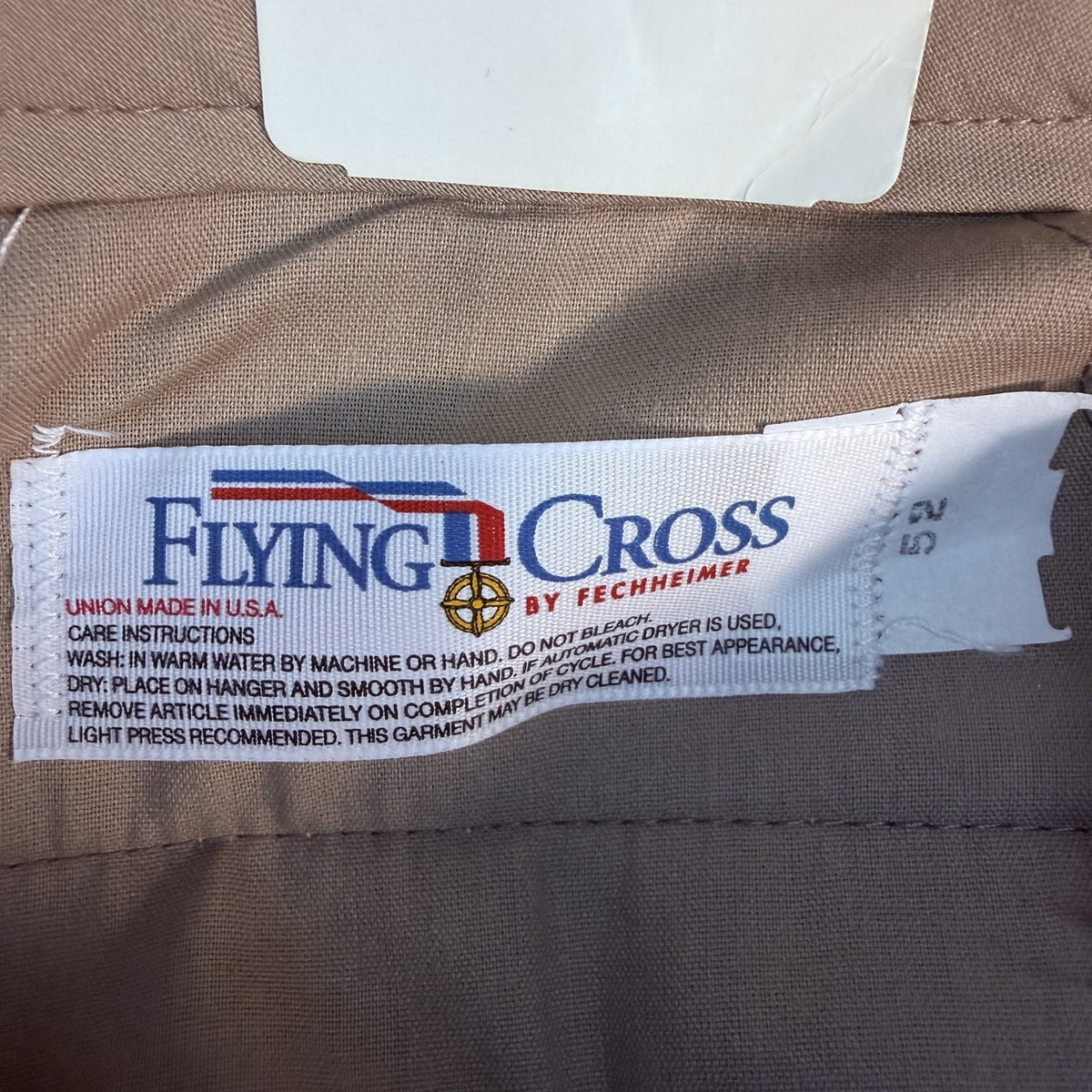 Flying Cross Striped Trouser Pants Size 52" Navajo Beige With Green Stripe