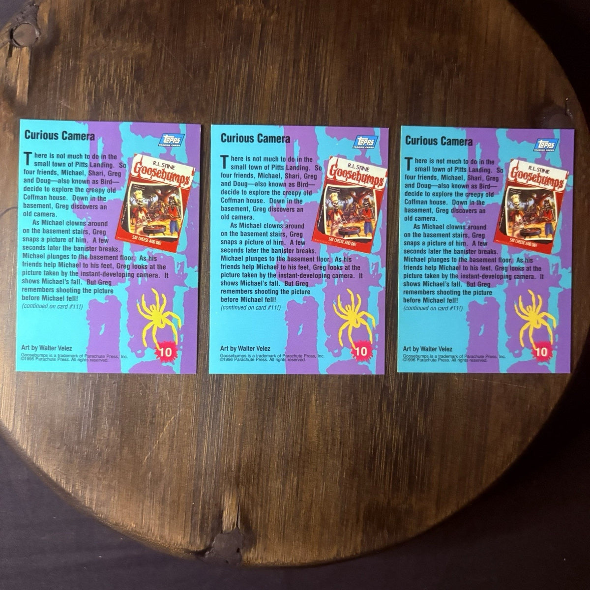 1996 Goosebumps Curious Camera #10 Lot Of (3) High Grade Trading Card See Photos