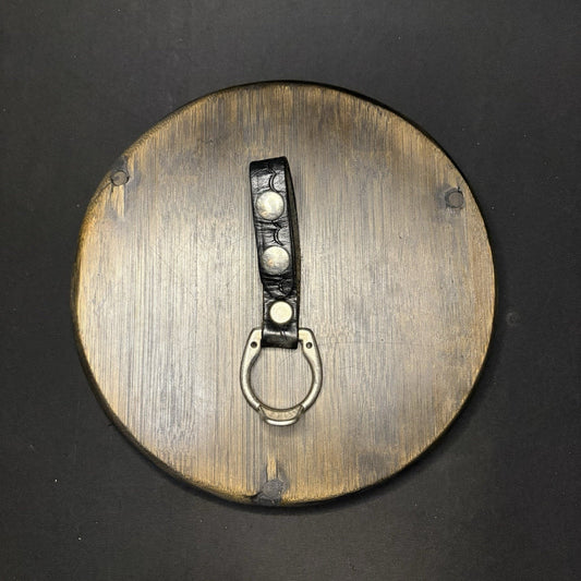 Monadnock PR-24 Baton Ring Metal Chrome Ring & Double Snap Black Basket Weave
