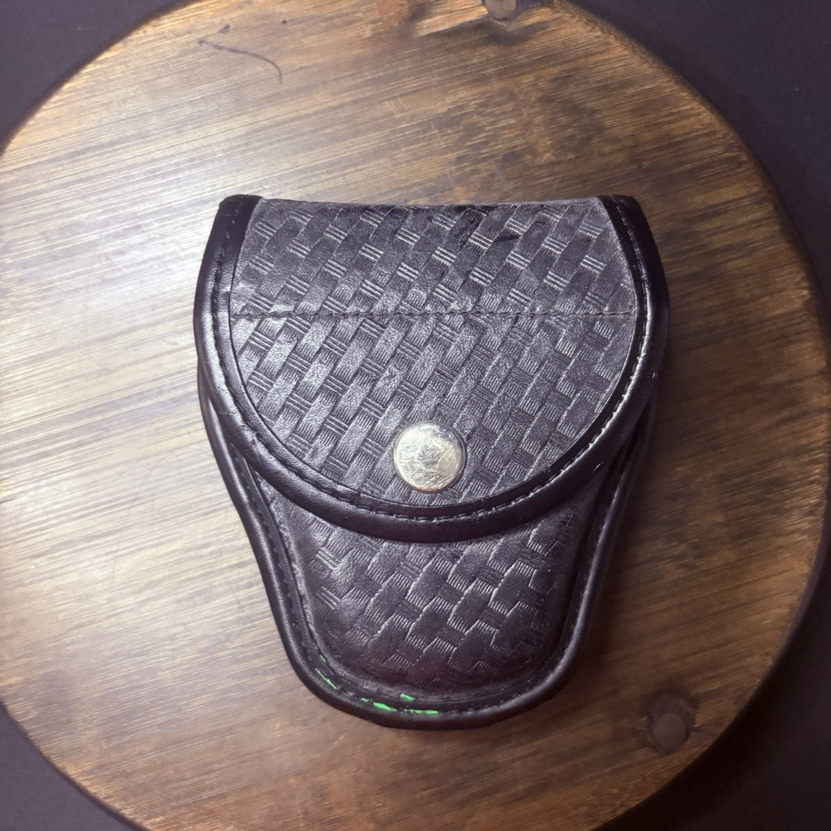 Bianchi Handcuff Case Chrome Snap 7900 Basket Weave AccuMold Size 1