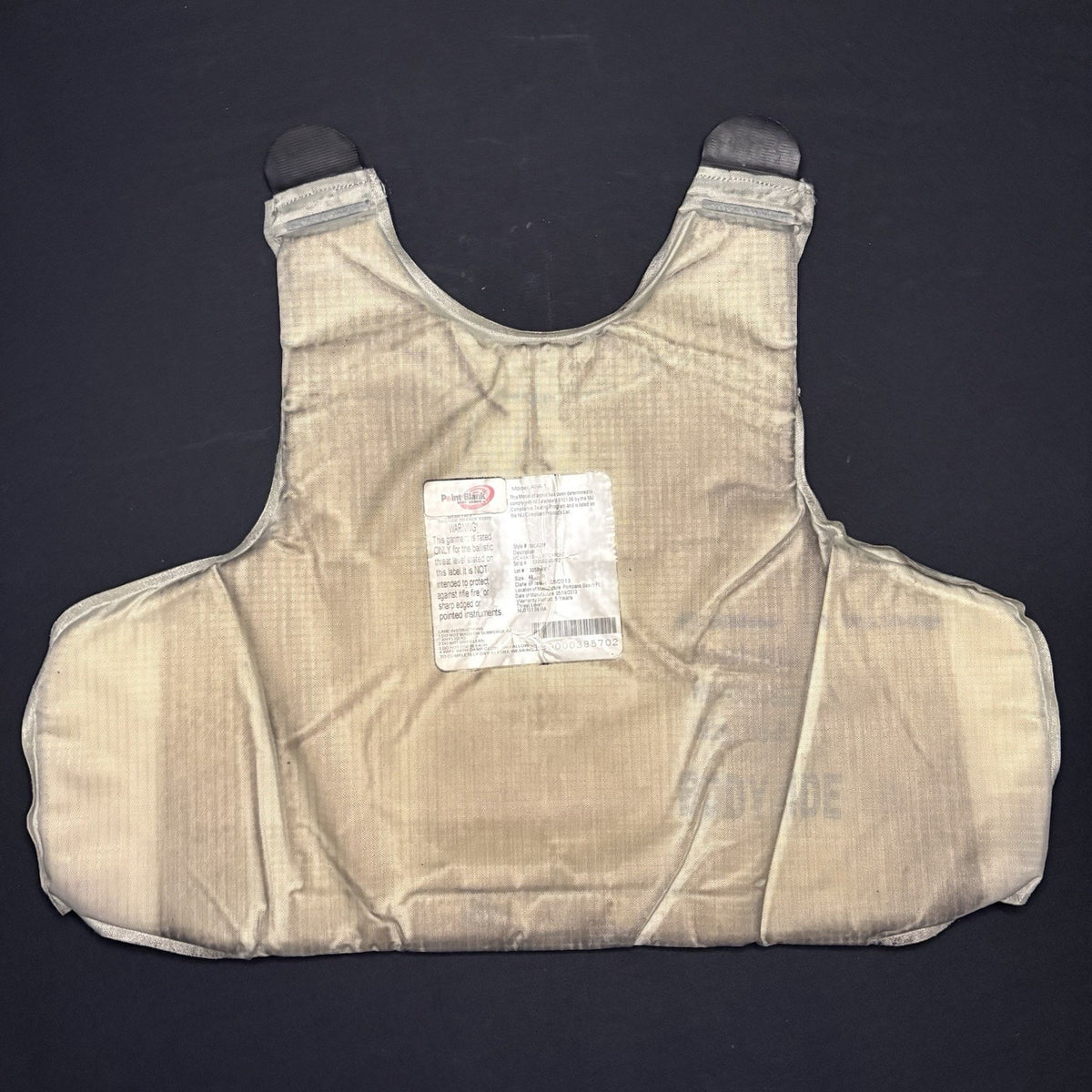 PB 3A Bullet Proof Vest Size Large IIIA Ballistic Concealable Body Armor