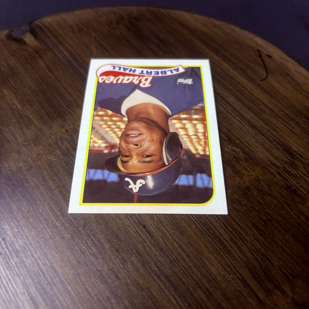 Albert Hall #433 1989 Topps MLB Baseball Card Braves High Grade