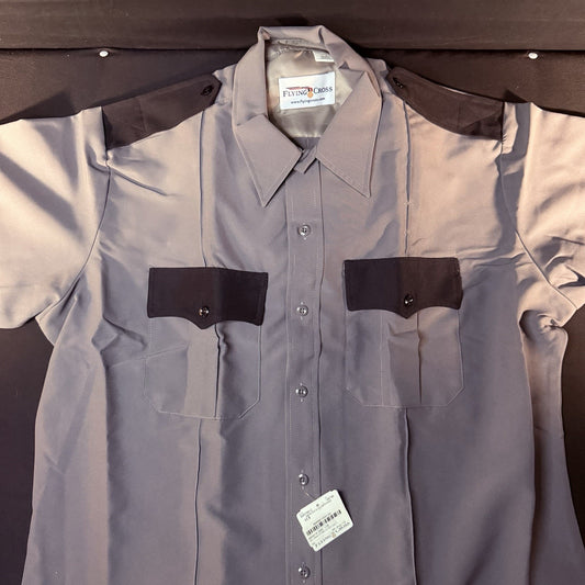 Flying Cross Short Sleeve Shirt Size XL 17.5 Grey Class A Service Uniform 3874