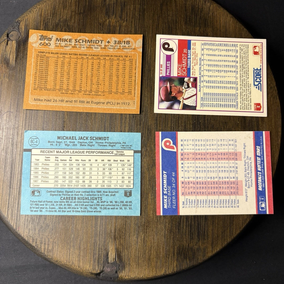Mike Schmidt Lot 8 Baseball Cards 1988 Donruss Philadelphia Phillies HIGH GRADE