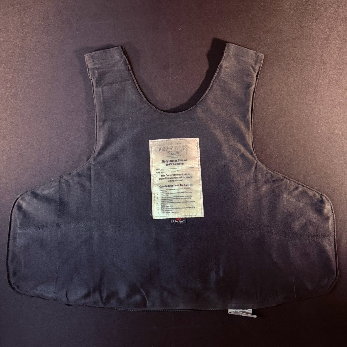 PB Concealable Vest Size Large Carrier For Soft Armor No Straps