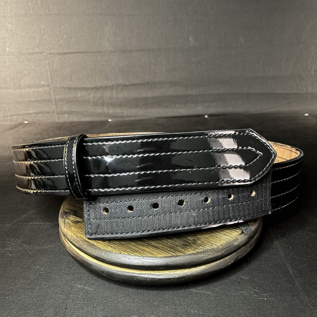 Don Hume Duty Belt Size 36" Hi-Gloss Belt Keeper Quad Stitched Leather B120 2.25