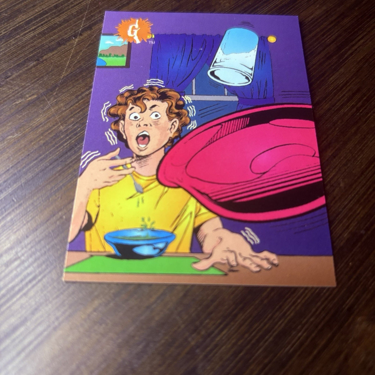 1996 Goosebumps Card Floating Food RL Stine #17 Topps