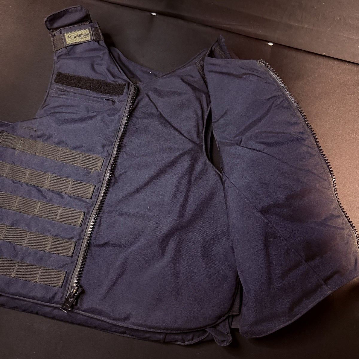 PB Tactical 3A Carrier Vest Size Medium Long Blue Ballistic IIIA, Vented Padding