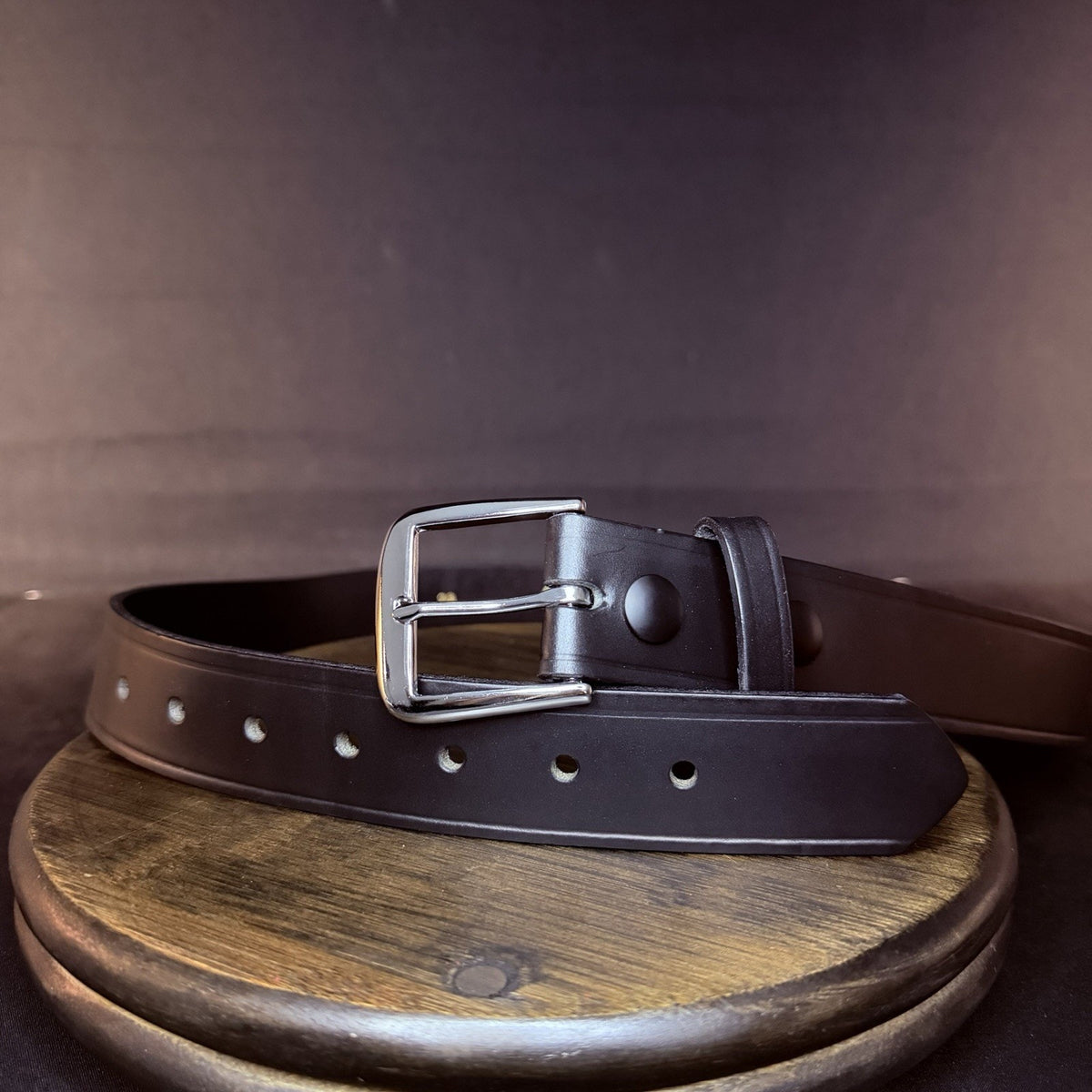 Law Pro Garrison Belt Size 38" Plain Black 1.5", Nickel Buckle USA Made LP006