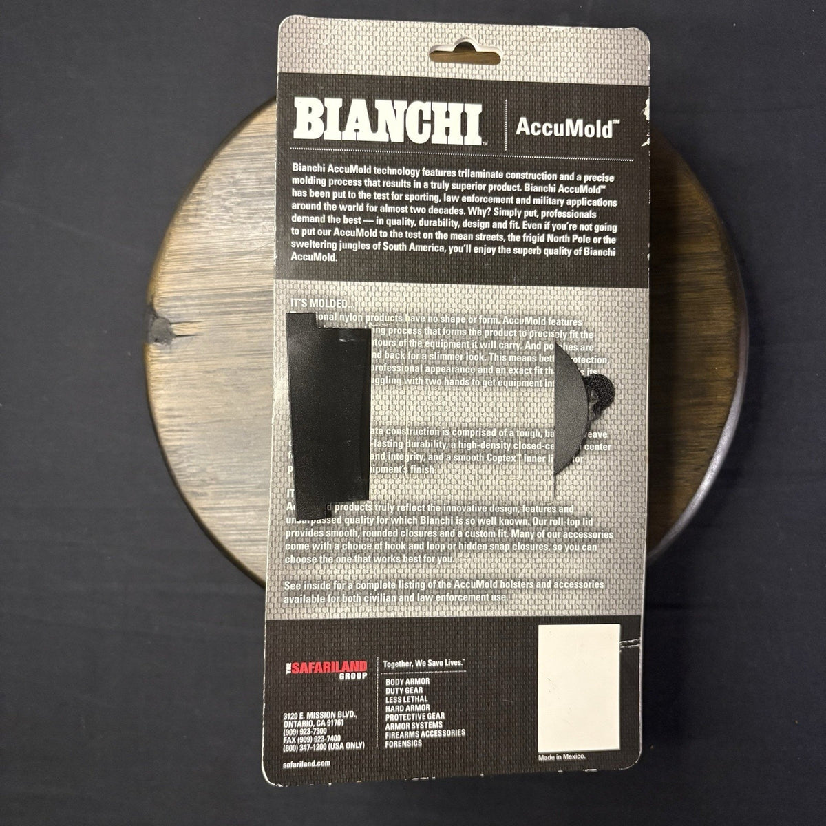 Bianchi 7307 Series AccuMold Mace/Pepper Spray Holder Small Black Hidden Snap