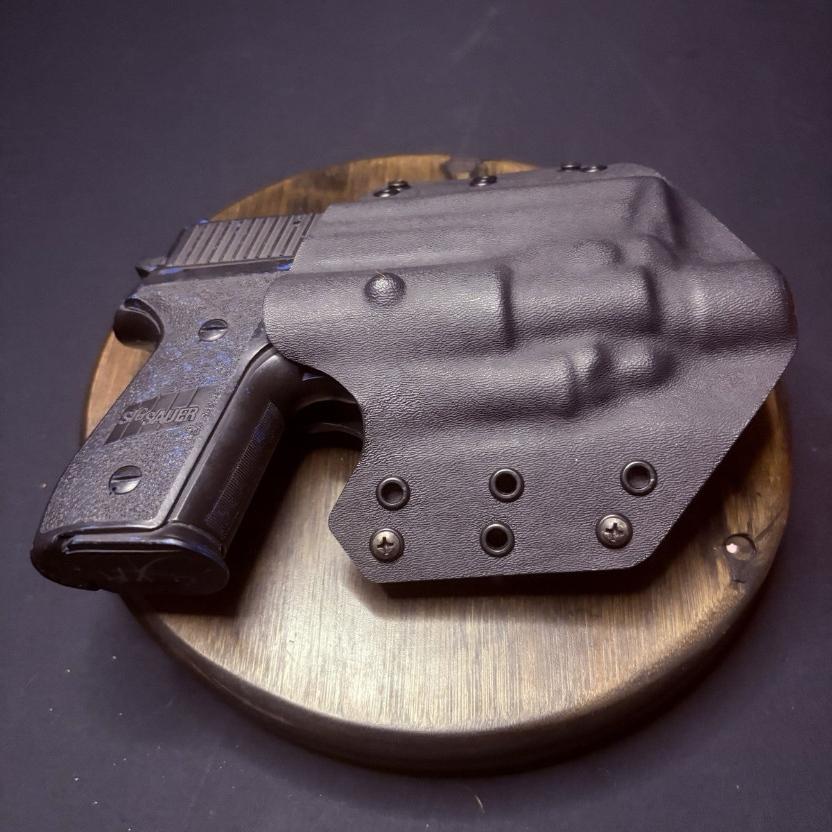 Sig Sauer P228 + Light Holster Kydex Black Double Belt Loop