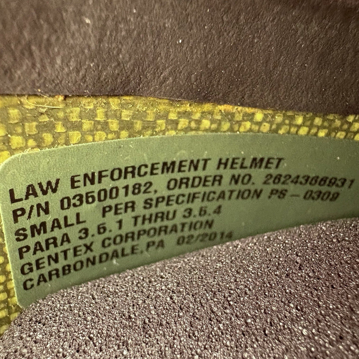 Gentex IIIA (3A) Ballistic Helmet Removable Face Shield Size SMALL Bullet Proof