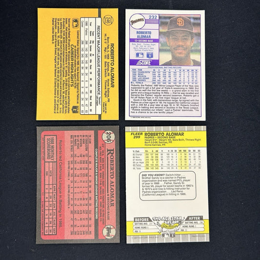 Roberto Alomar (Lot Of 4) Trading Cards #246, #206, #232, #299
