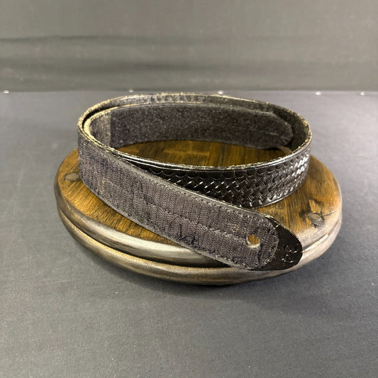 Bianchi Buckless Duty Belt 34" Waist Black Basket Weave Leather
