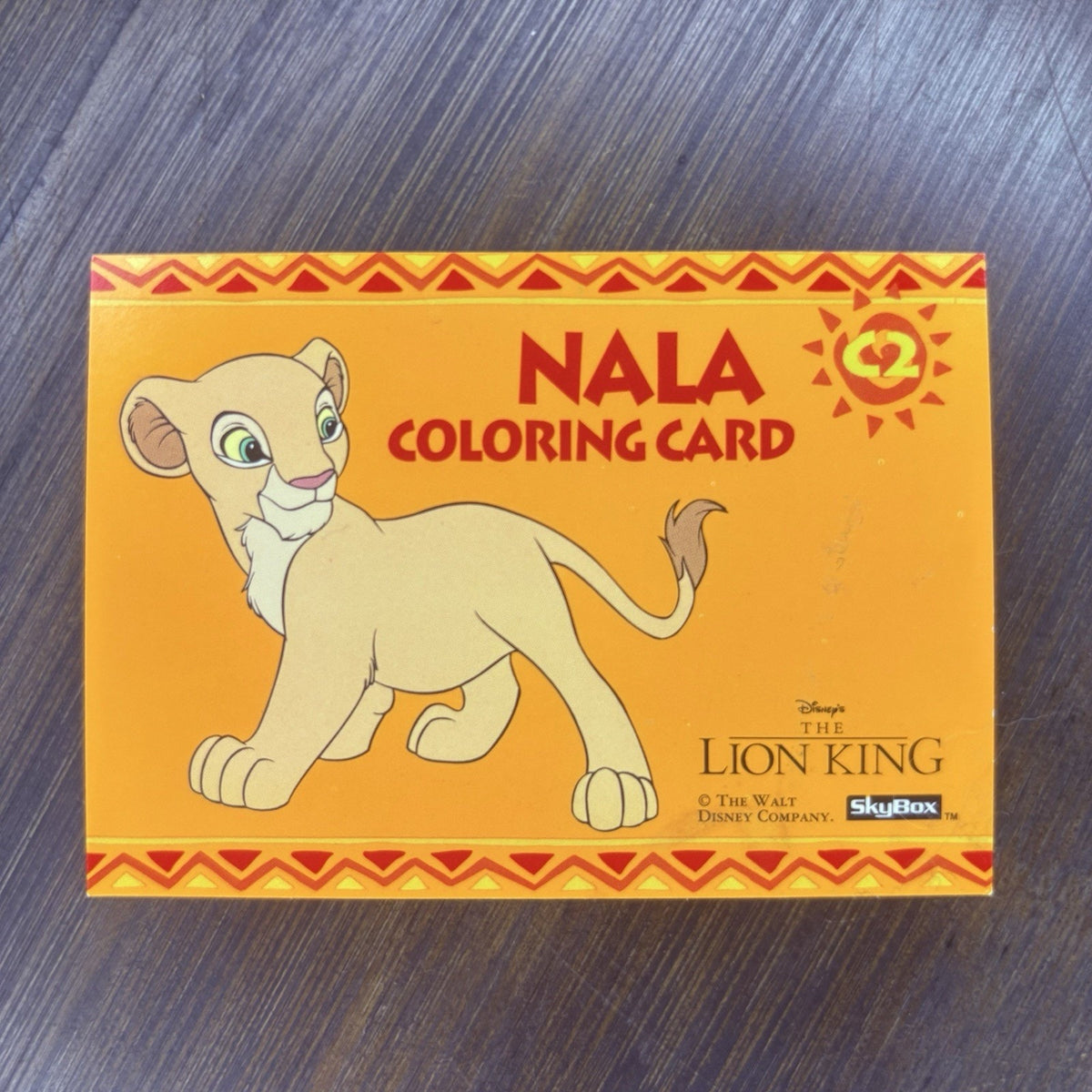1994 SkyBox Disney's The Lion King: Nala Coloring Card High Grade, See Photos