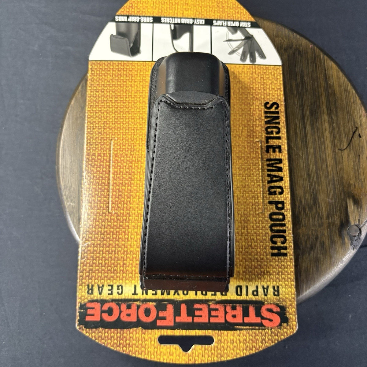 Leather Magazine Pouch ~Spring Loaded~ Carrier (.45 Acp) Rapid Deployment Gear