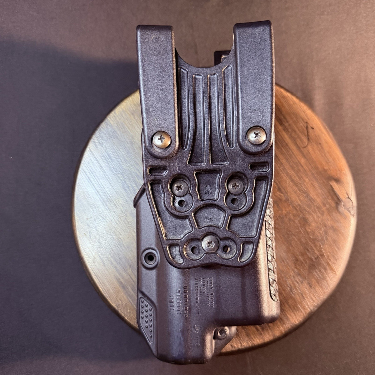 Blackhawk Epoch Duty Holster Size Glock 17/22/31 Basketweave Leather w/ Light RH