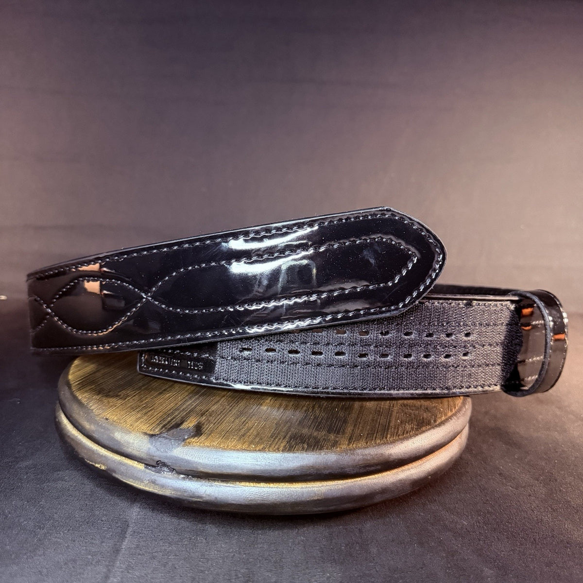 Dutyman Duty Belt Size 36"-38" Black High Gloss Leather 5031 Width 2.25"