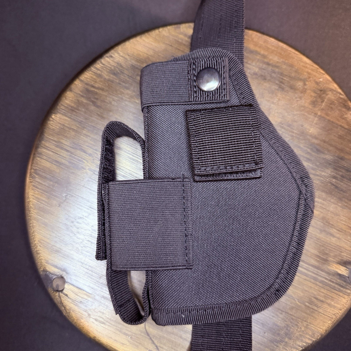 Pistol Holster with Belt Size XL Universal, Extra Magazine Pouch Black Nylon