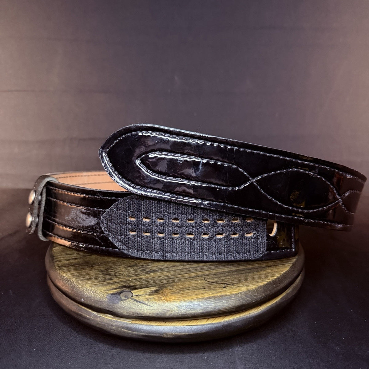 Safariland 94P Duty Belt Size 36" Hook & Loop Belt Keeper Hi Gloss Black Leather