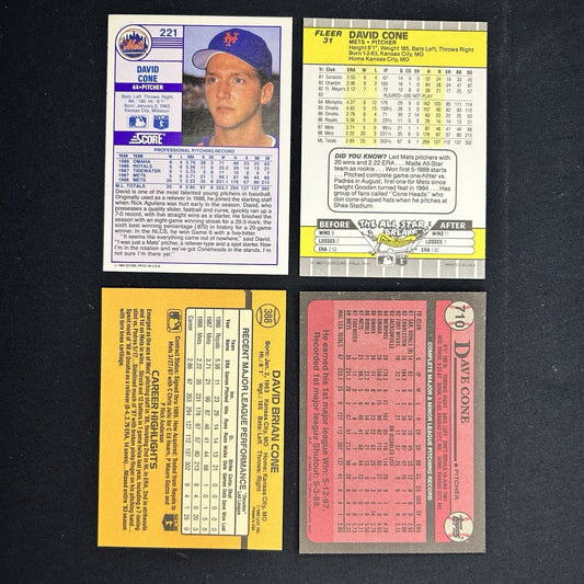 David Cone (Lot Of 4) Trading Cards #221, #31, #388, #710