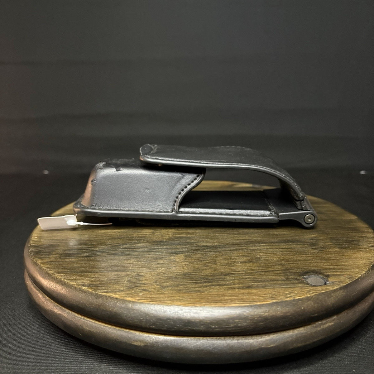 Magazine Pouch 9mm, .40, .357 Plain Black Leather Spring Loaded Rapid Deployment