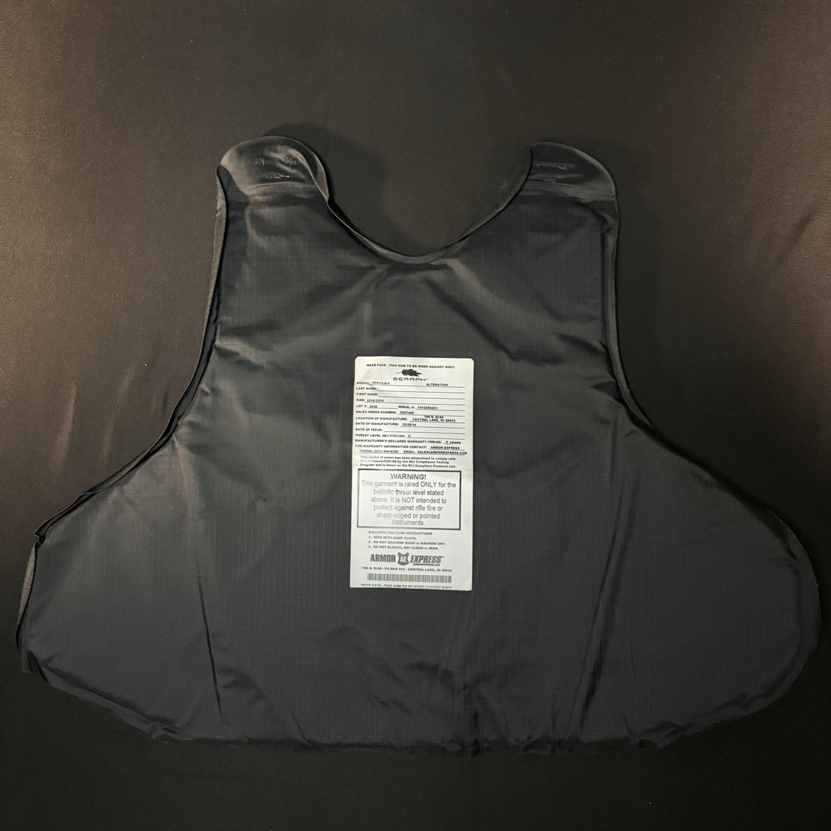 Armor Express Level 2 II Vest Size Medium Bulletproof Concealable Ballistic Vest