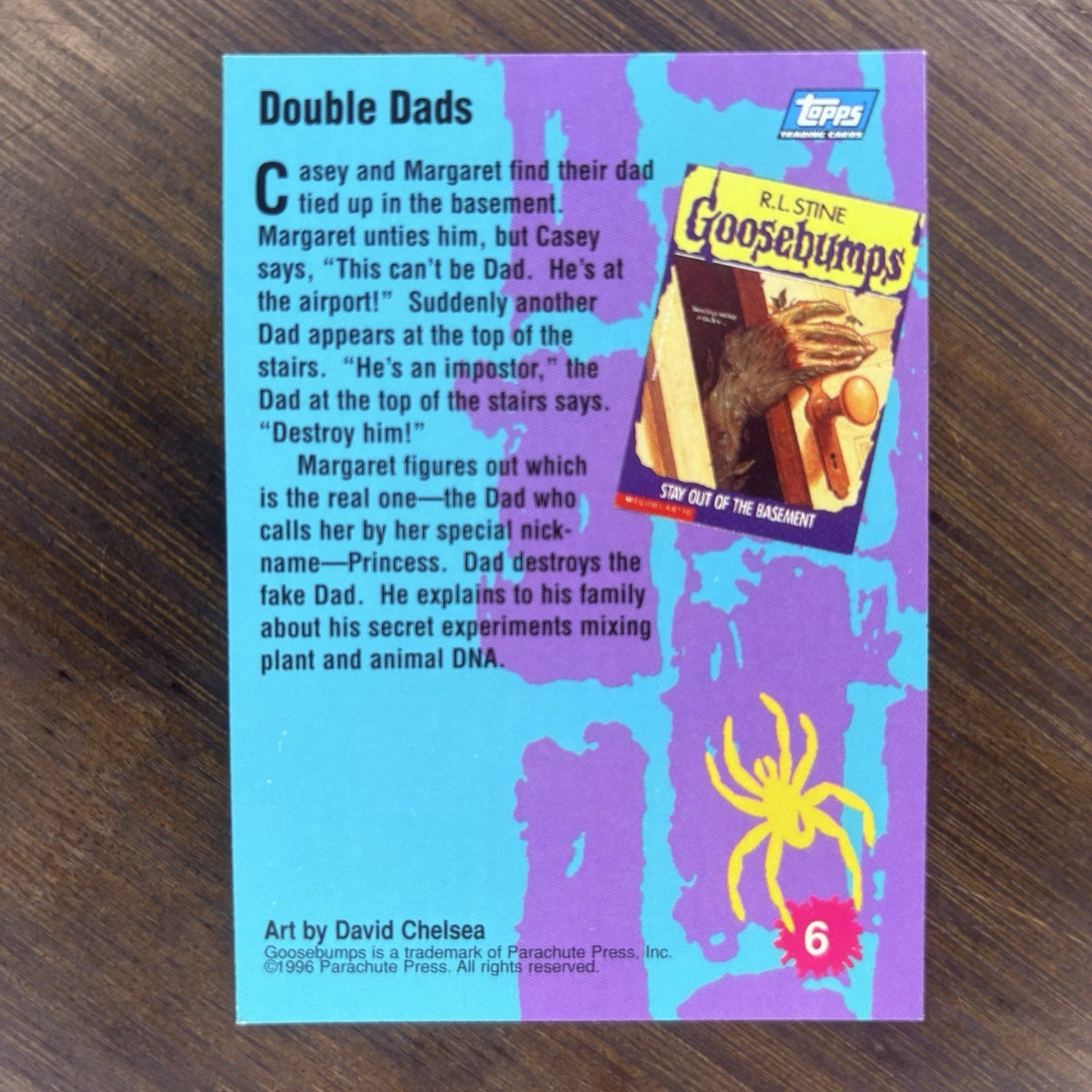 1996 Topps Goosebumps #6 Double Dads High Grade Topps Trading Card, See Photos