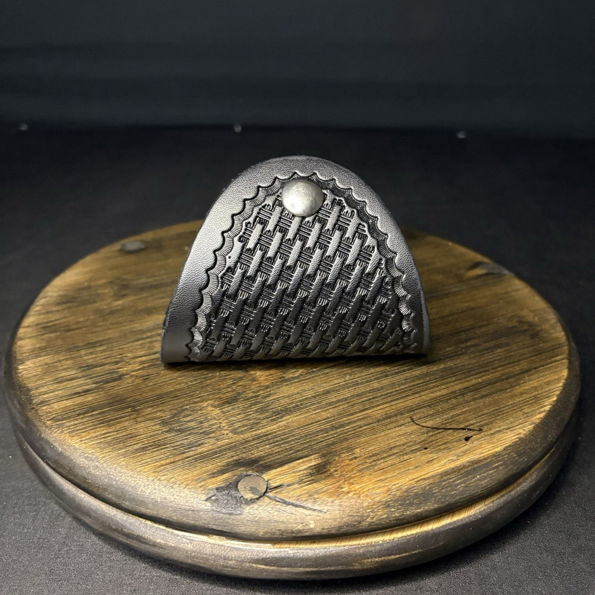 Broken Galls Handcuff Case Leather, Basketweave Front Fallen Off