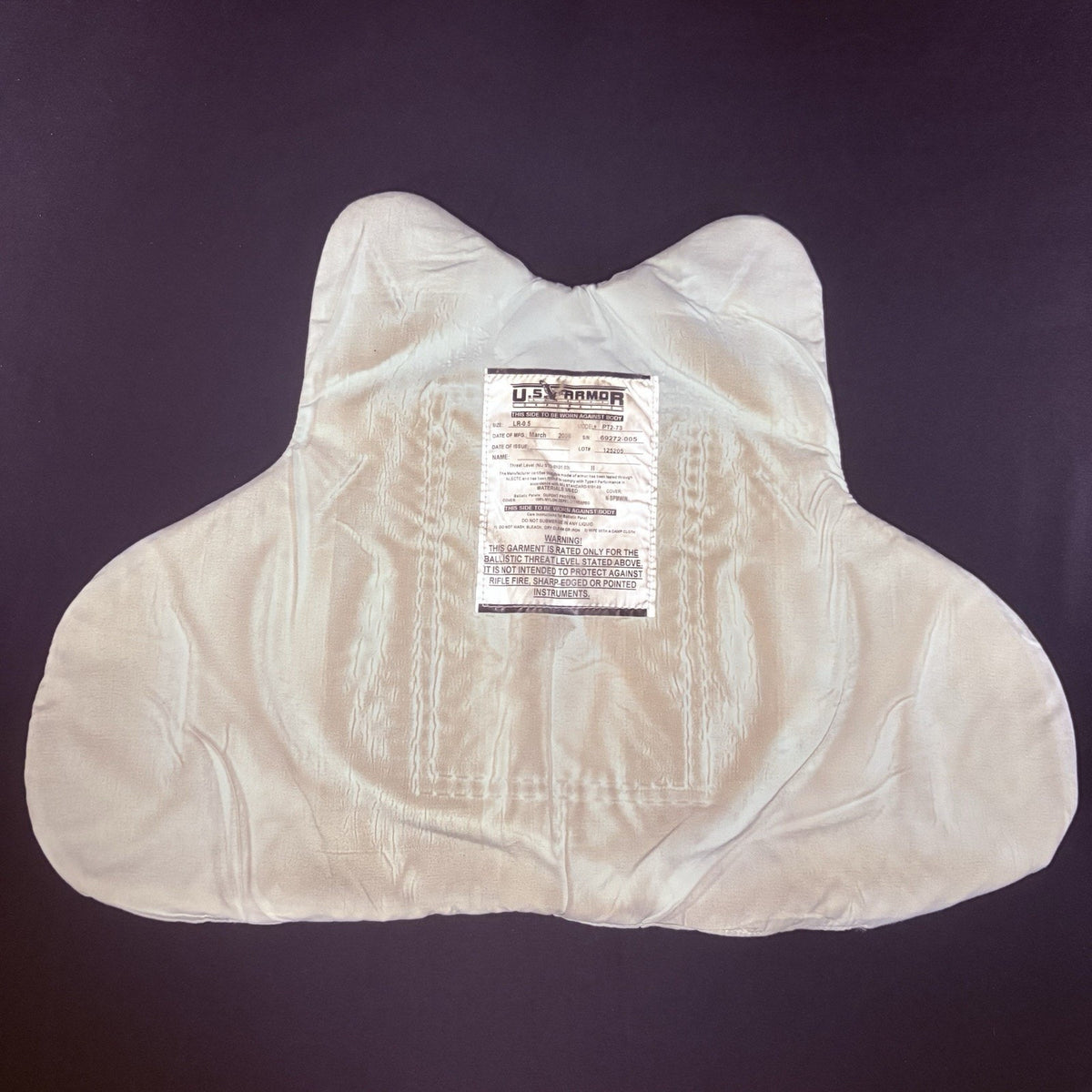 US Armor Bullet Proof Vest Ballistic Level 2 II Size XL Made In USA Concealable