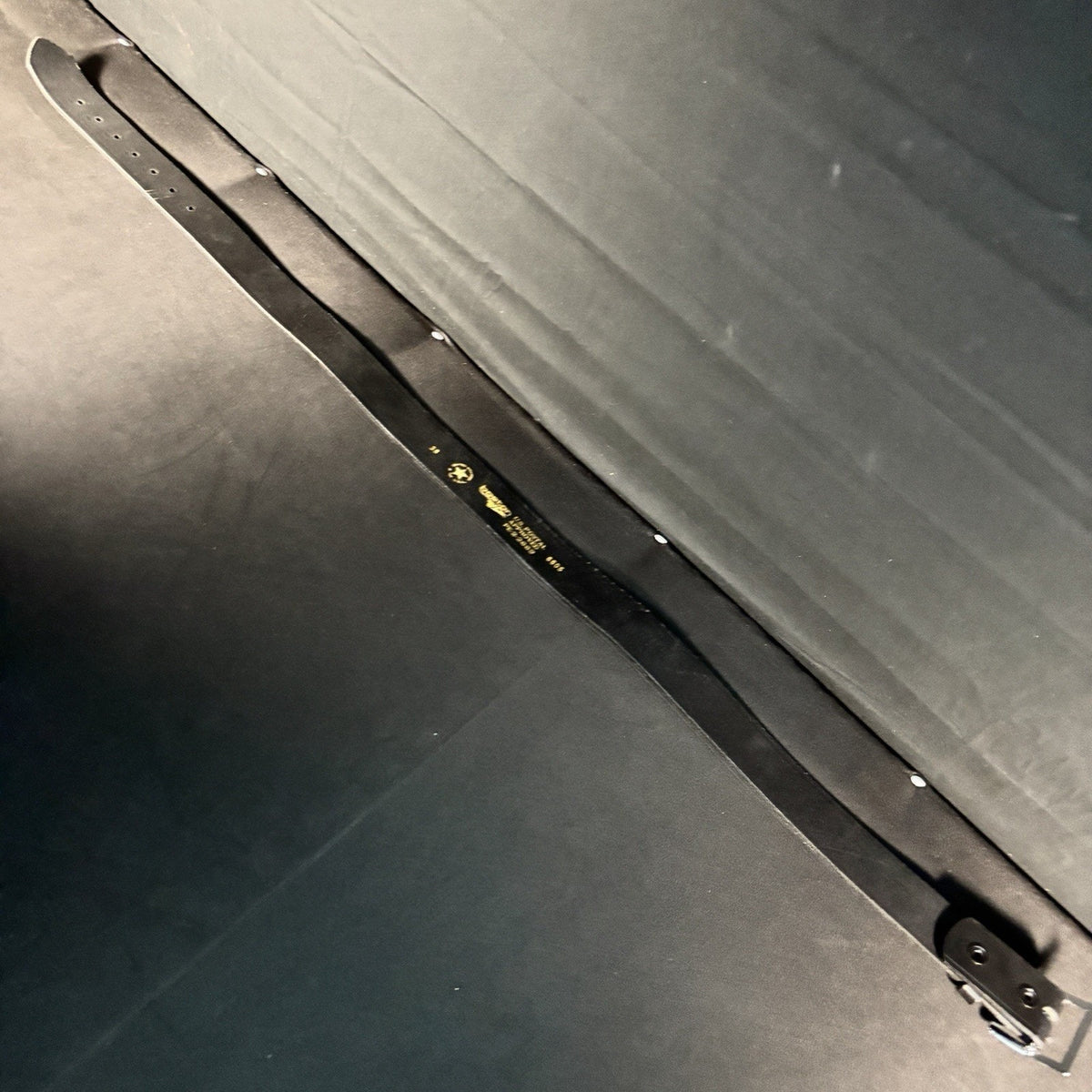 Boston Leather US Postal Approved Belt Size 38" Plain Black 1.75" 6605 PE-2-2663