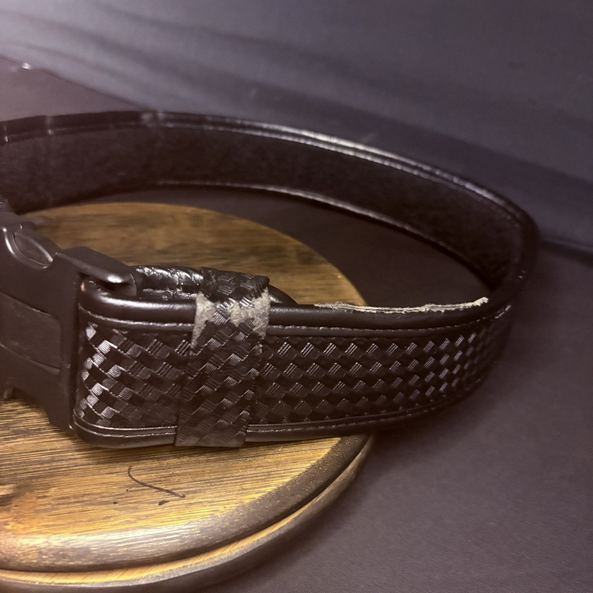 Bianchi 7950 Duty Belt Waist Size Small 28”-32" AccuMold Basketweave Leather