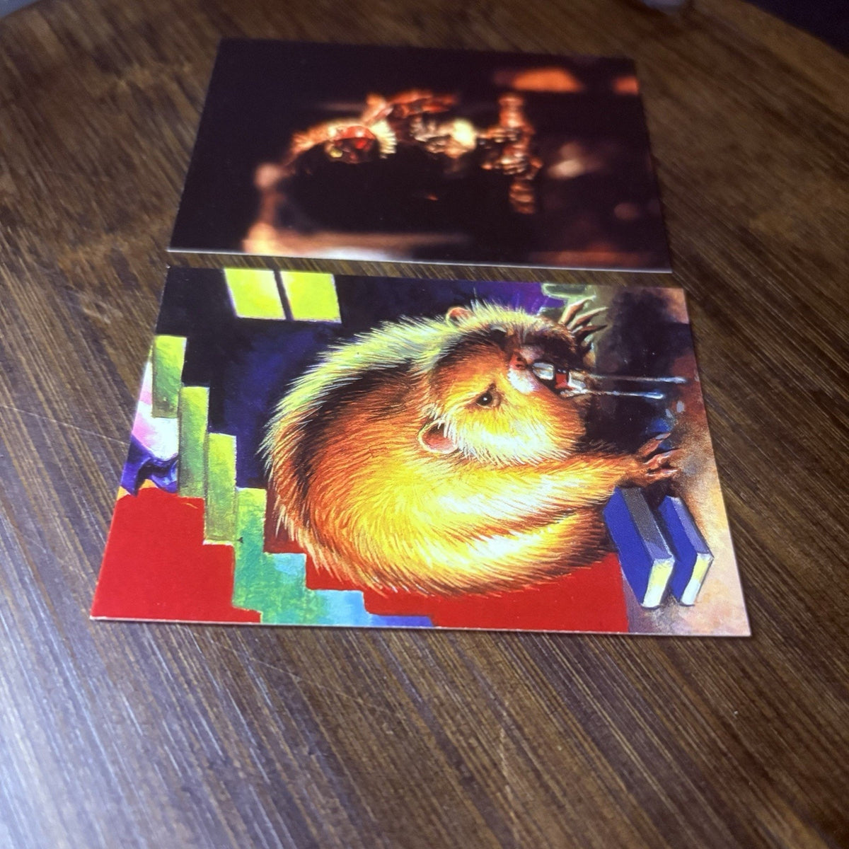 1996 Topps Goosebumps Lot Of (2) "Hamster & Bird" Trading Cards All High Grade