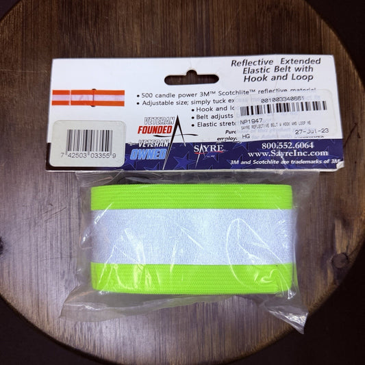 Sayre Reflective Belt Size Universal Elastic Hook And Loop 500 Candle Power 3M