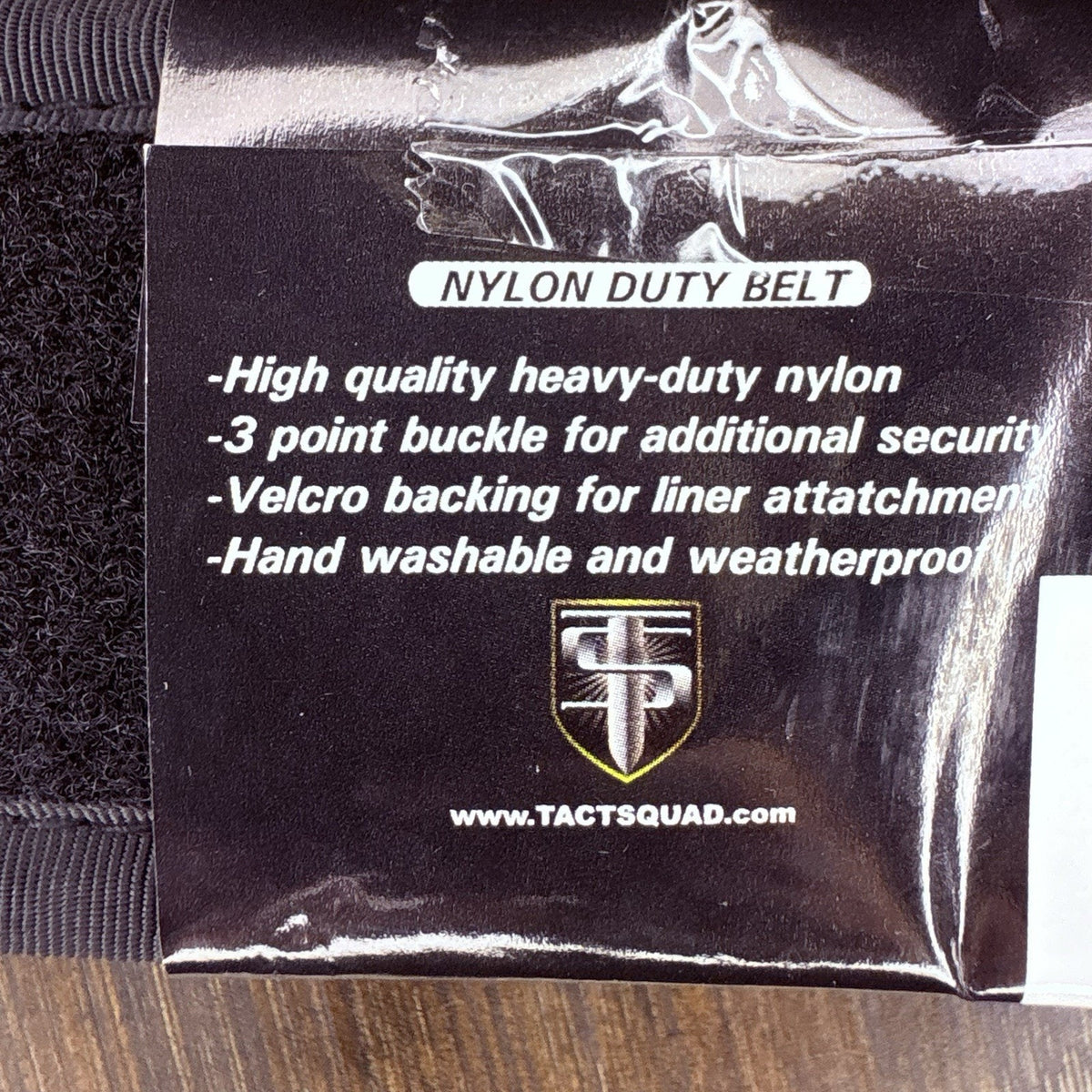 Tact Squad Duty Belt Size 40"- 46" Heavy Duty Black Nylon, Cop-Lok Buckle