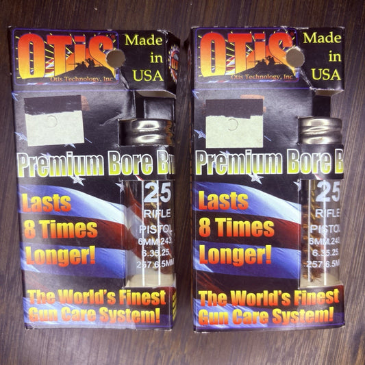 OTIS Brass Bore Brush Size .243, 6mm, .257 Caliber Pack Of 2 LAST 8X LONGER