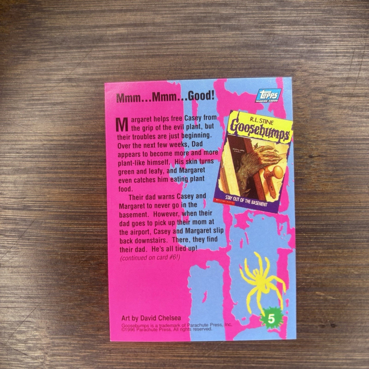 1996 Topps Goosebumps #5 MmmMmmGood! High Grade Card, Near Mint See Photos