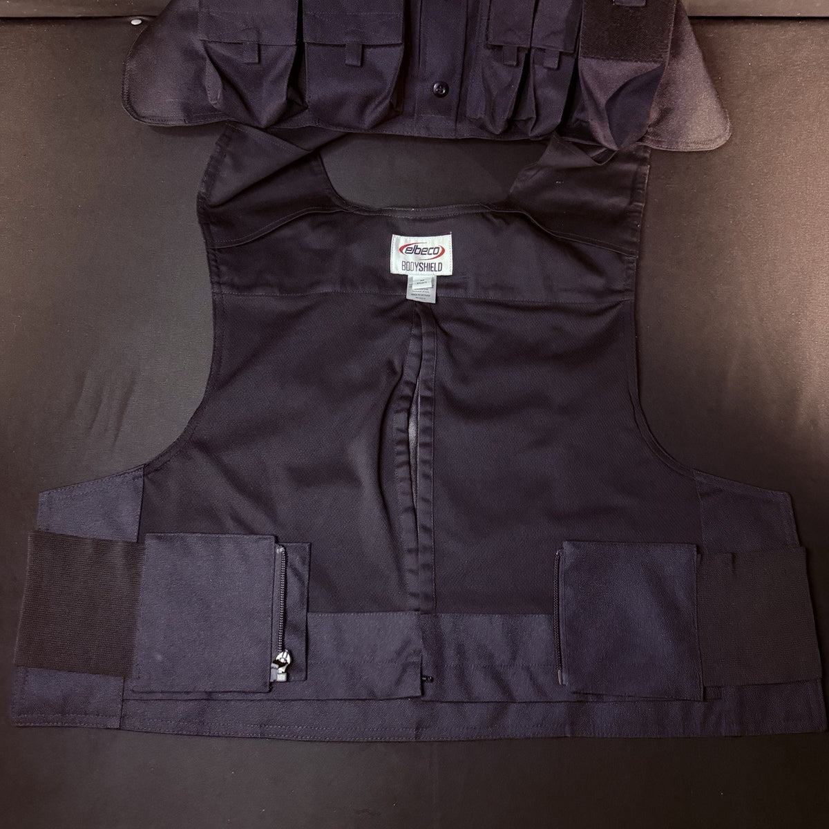 Elbeco Body Shield Carrier Vest Size Medium Black w/Magazine & Radio Pouch