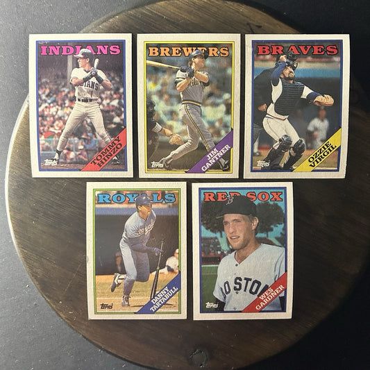 1988 Topps High Grade Trading Card (Lot of 5) MLB #567, #337, #755, #724, #189