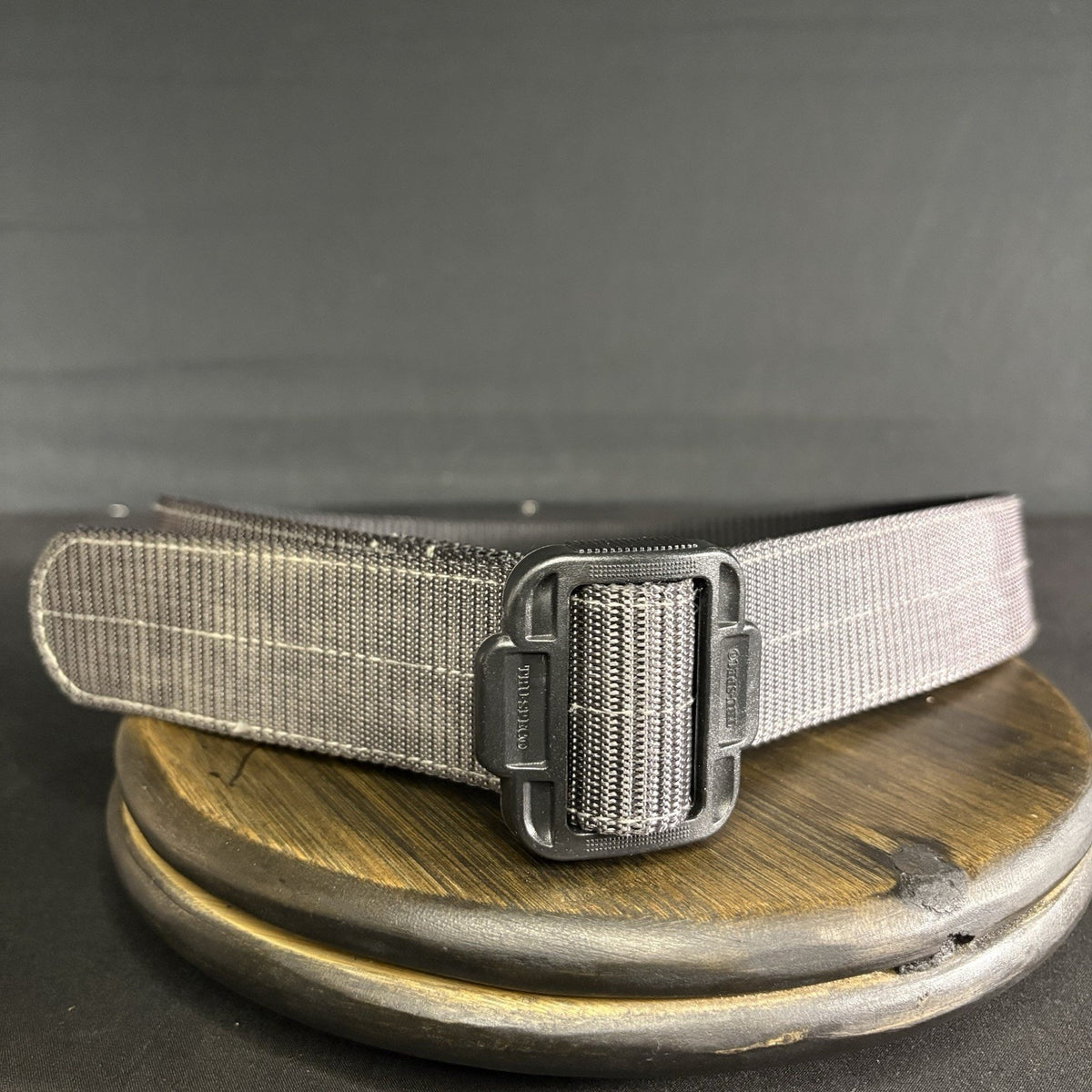 Tru-Spec Tactical Belt Size Medium Nylon Web Black Grey Reversible Heavy Duty