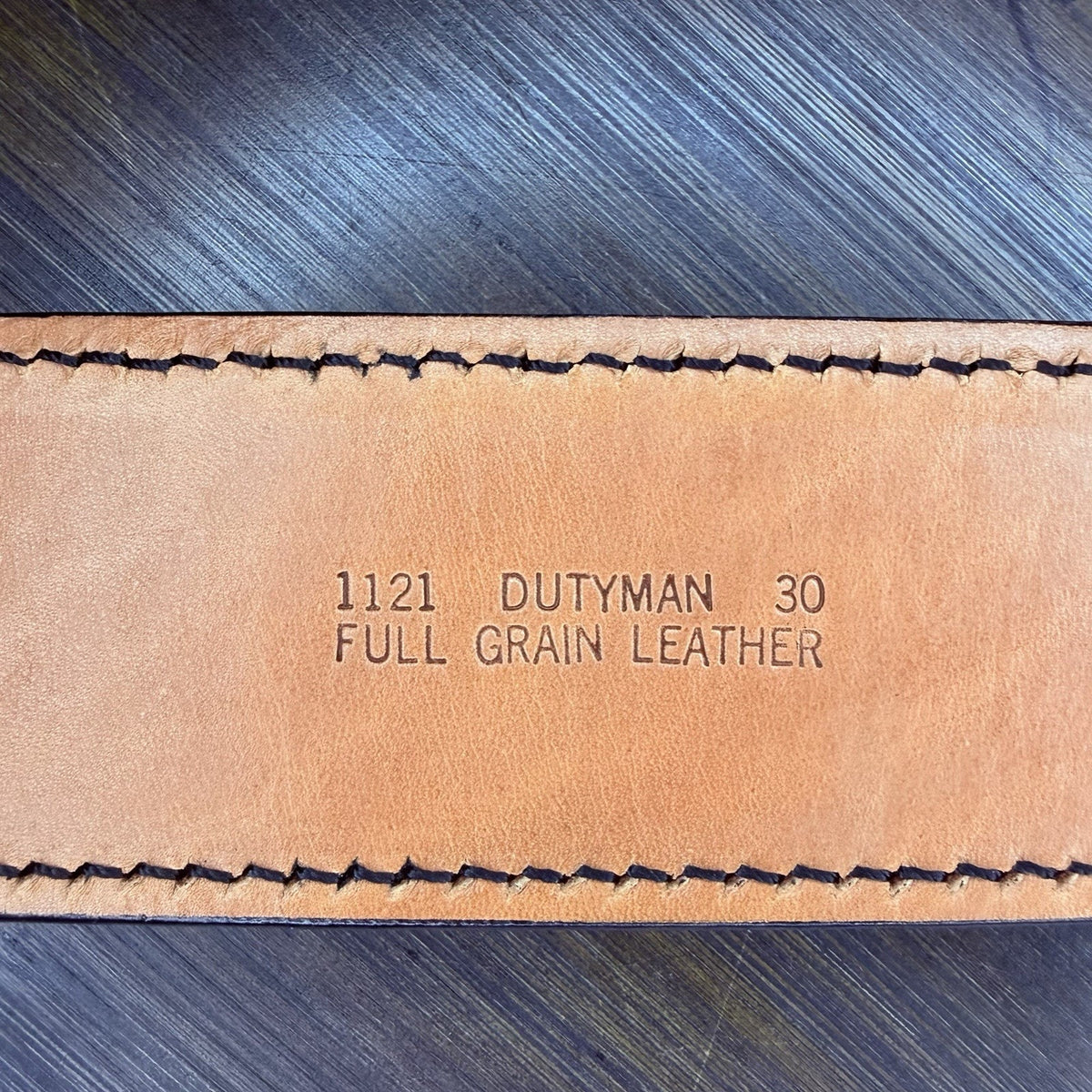 Dutyman River Belt Size 30" Basketweave 2.25" Black Leather Nickle Buckle 1121