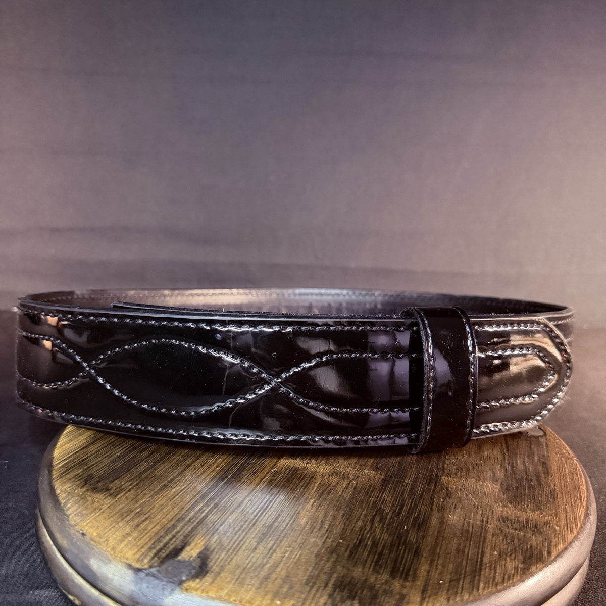 Dutyman Duty Belt Size 36"-38" Black High Gloss Leather 5031 Width 2.25"
