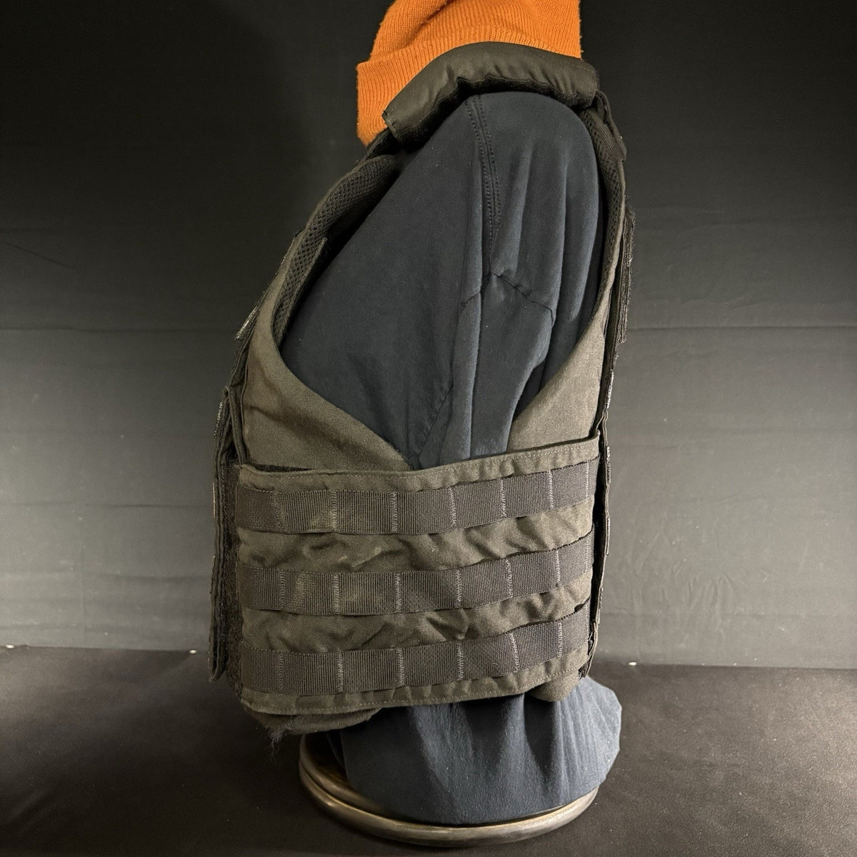 Armor Express Hard Core Tactical Carrier Vest Size Large Black MOLLE Padded