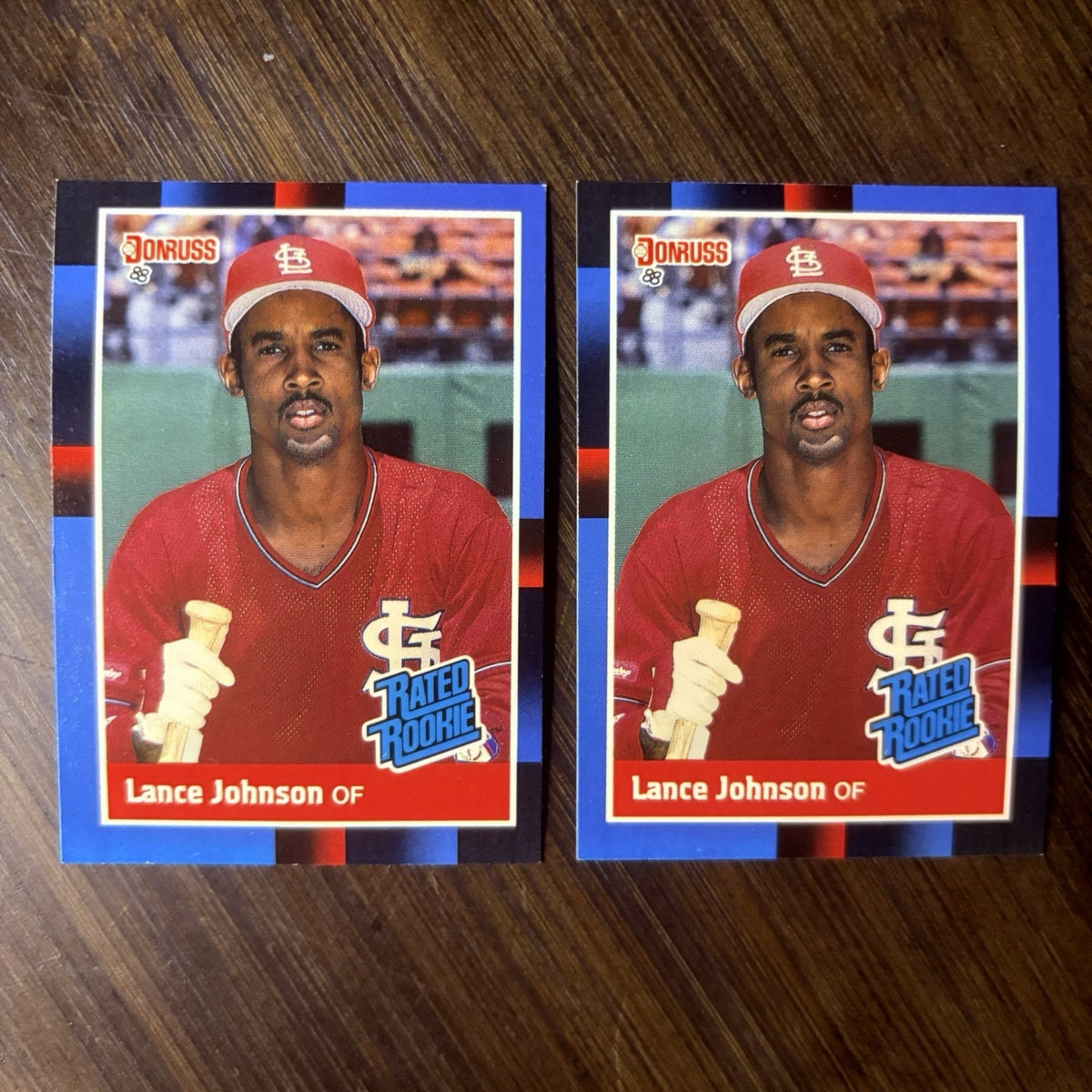 Lot of 2 Lance Johnson 1988 Donruss Baseball Rookie Cards #31 High Grade
