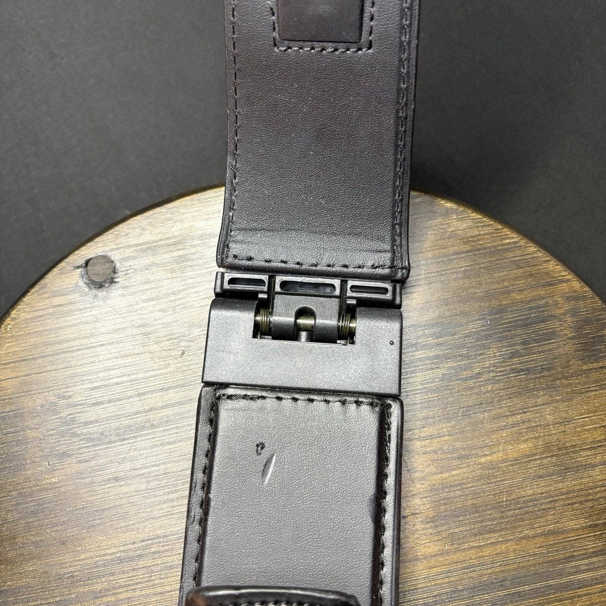 Magazine Pouch 9mm, .40, .357 Plain Black Leather Spring Loaded Rapid Deployment