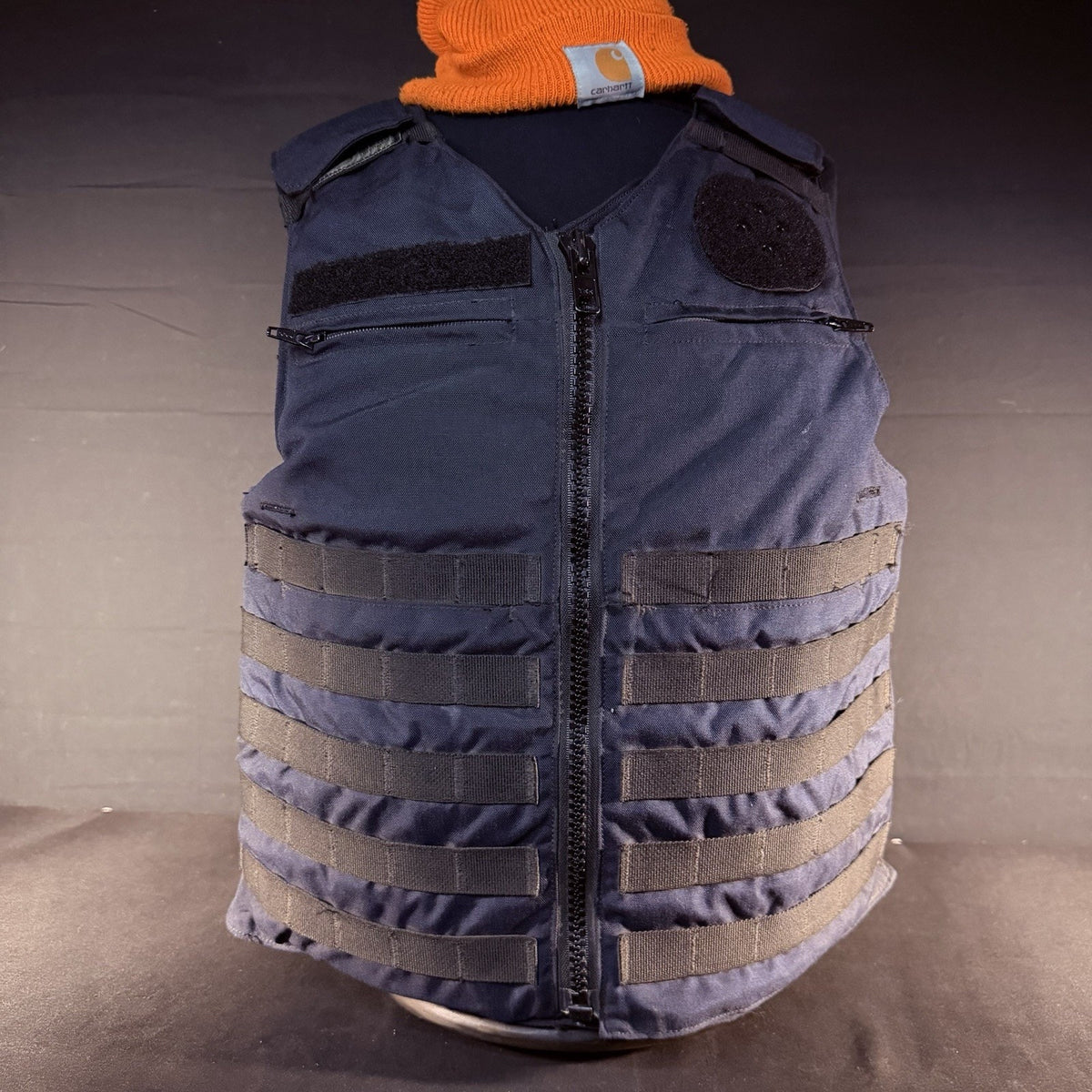 PB Tactical 3A Carrier Vest Size Medium Long Blue Ballistic IIIA, Vented Padding