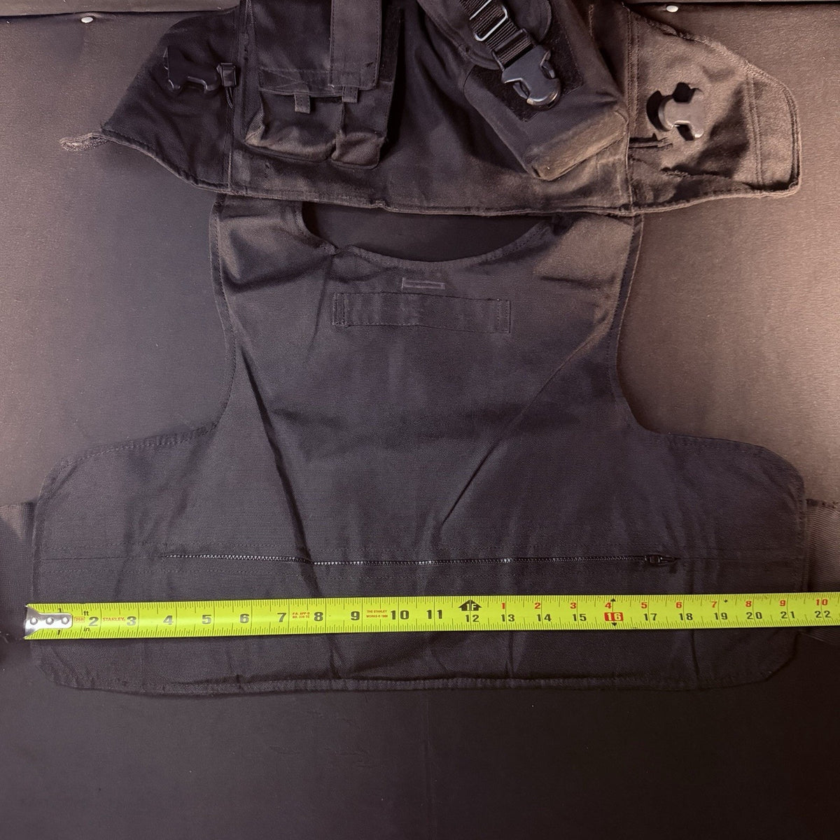Duty Vest Carrier Size Small Black Tactical Plate Carrier w/Holster and Pouches