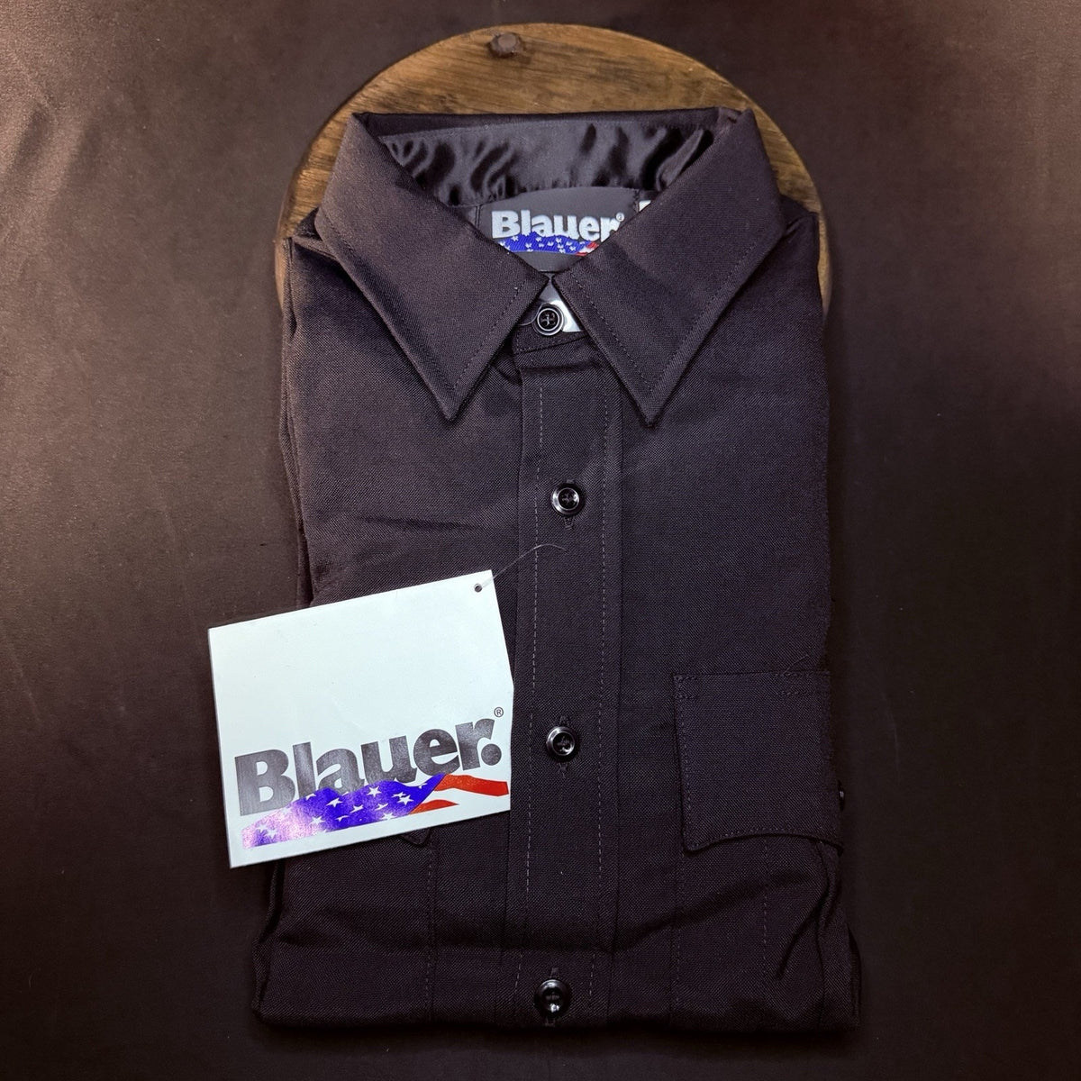 Blauer Long Sleeve 8450 Shirt Size Medium 15.5 Black Wool Class A Uniform