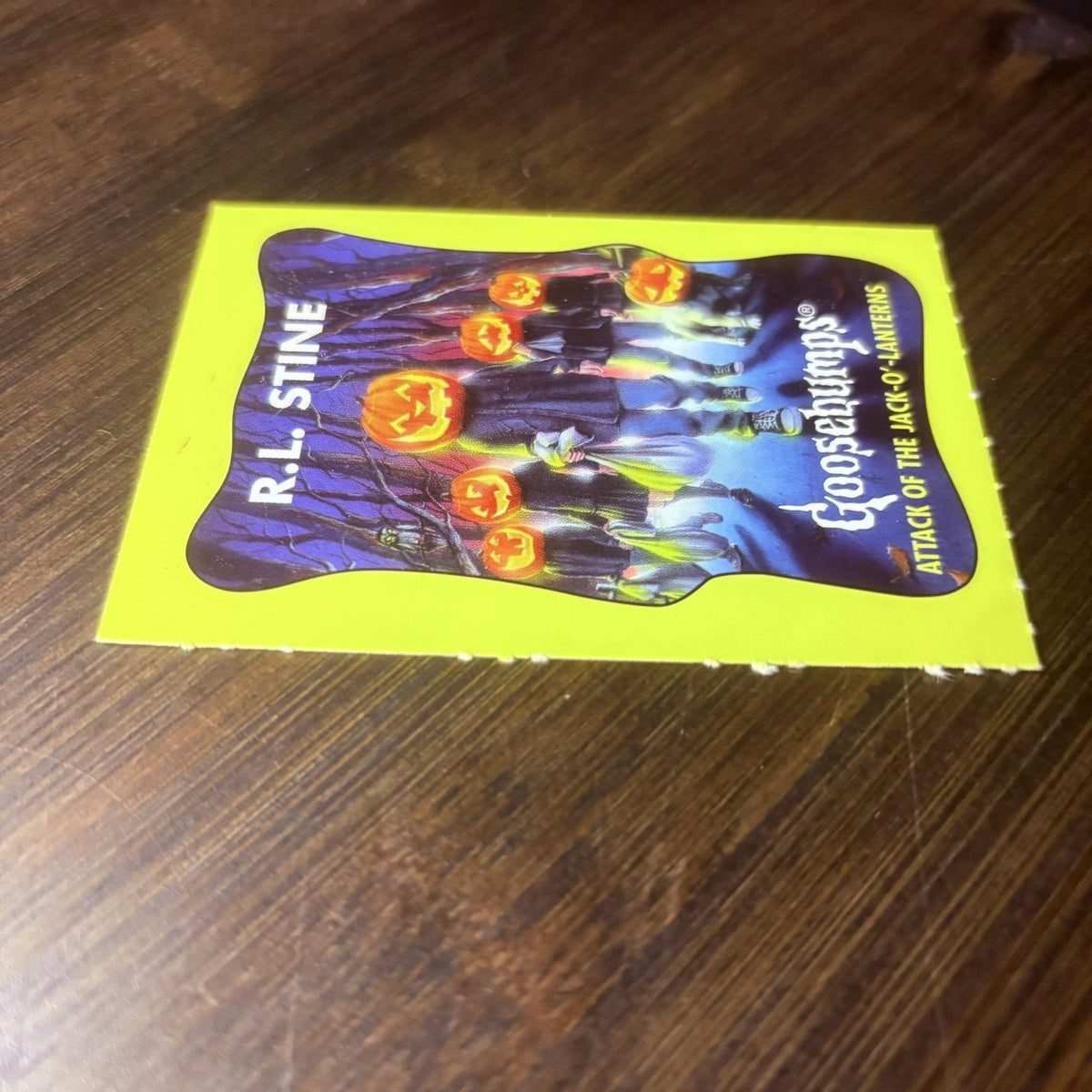1996 Goosebumps Book R.L. Stine Attack Of The Jack-O'-lanters Bookmark Card #48